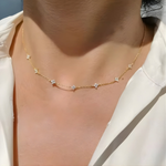 Collier ras-de-cou trèfles
